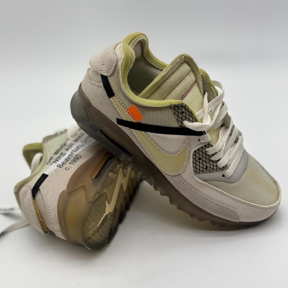 Nike Air Max 90 Off-White Men's 8  The Ten Sail White Sneakers ** New No Box **